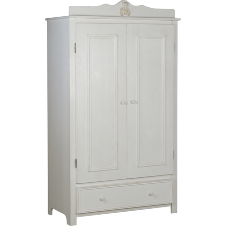 Armoire 2 Portes Blanc Vieilli Bois Massif Provence Vente En Ligne De Chambre Bebe Bebe9