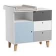 Chambre CONCEPT lit 60x120+commode+armoire Bleu VOX - 9