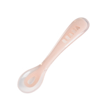 Cuillère 2ème âge soft en silicone pink