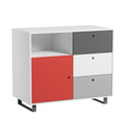 Chambre CONCEPT lit 60x120+commode+armoire Rouge VOX - 8