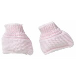 Chaussons maille rose naissance