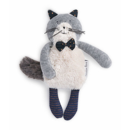Miniature chat gris clair Fernand Les Moustaches MOULIN ROTY