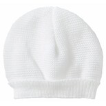 Bonnet maille blanc naissance