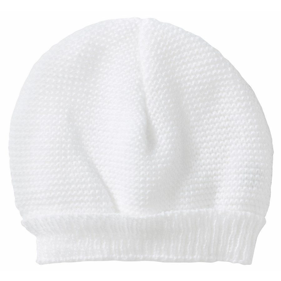 Bonnet de naissance en cachemire blanc pour bébé - Malgo