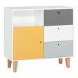 Commode blanc/gris jaune safran Chambre Concept VOX