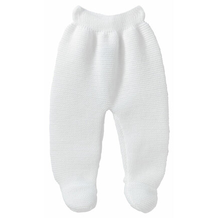 Pantalon avec pieds maille blanc naissance BEBE9 CREATION