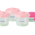 Lot 6 portions clip pink 60 et 120 ml BEABA