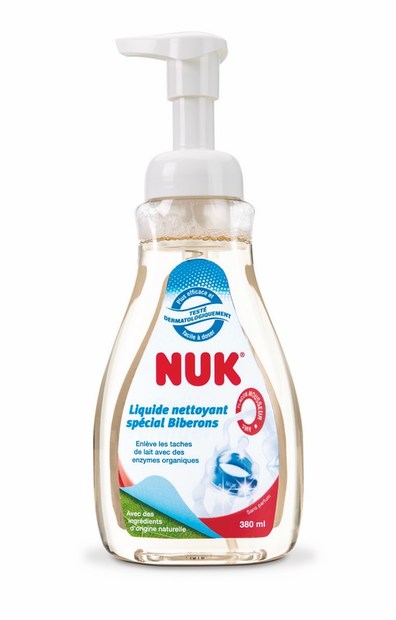 Liquide nettoyant biberons flacon mousseur NUK, Vente en ligne de