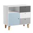 Chambre CONCEPT lit 60x120+commode+armoire Bleu VOX - 6