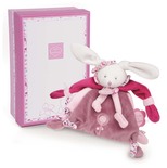 Doudou attache-sucette CERISE