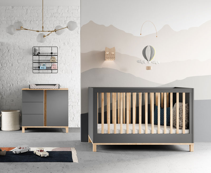 Chambre Duo Altitude Lit 70x140 Commode Gris Vente En Ligne De Chambre Bebe Bebe9