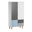 Chambre CONCEPT lit 60x120+commode+armoire Bleu VOX - 8