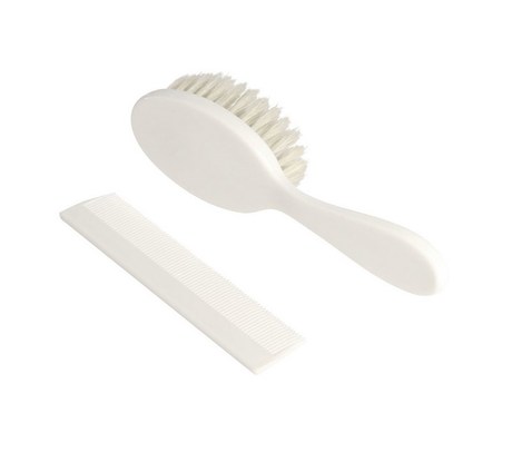 Brosse et peigne plastique blanc DBB, Vente en ligne de Soin bébé