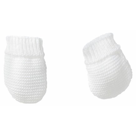 Moufles maille blanc naissance BEBE9 CREATION, Vente en ligne de Vêtements  bébé