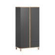 Armoire 2 portes ALTITUDE Graphite/Bois VOX