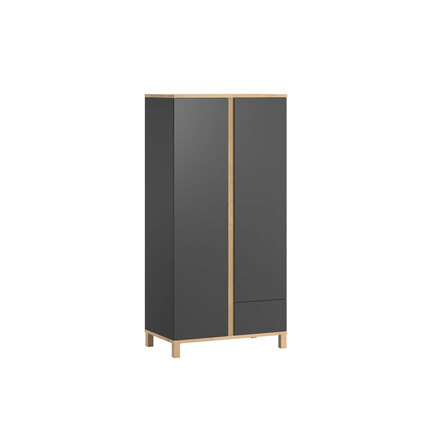 Armoire 2 portes ALTITUDE Graphite/Bois VOX