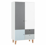 Armoire 2 portes Bleu CONCEPT