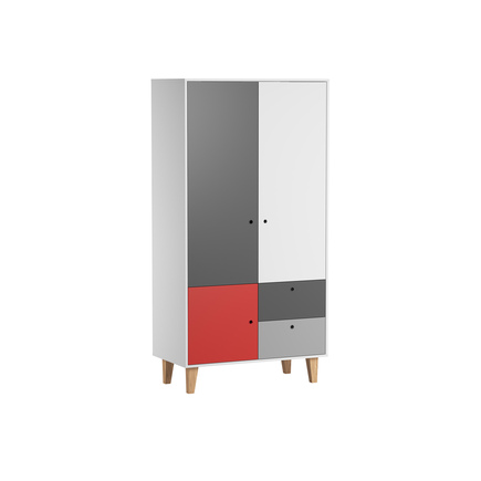 Chambre CONCEPT lit 60x120+commode+armoire Rouge VOX - 5