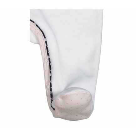 Pyjama en velours blanc 1 mois Miss Fleur de Lune SAUTHON Baby déco - 2