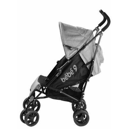 Poussette Canne BAYA 2 Gris chiné/ Noir BEBE9 REFERENCE - 5