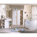 Chambre NORWAY lit 60x120 commode armoire