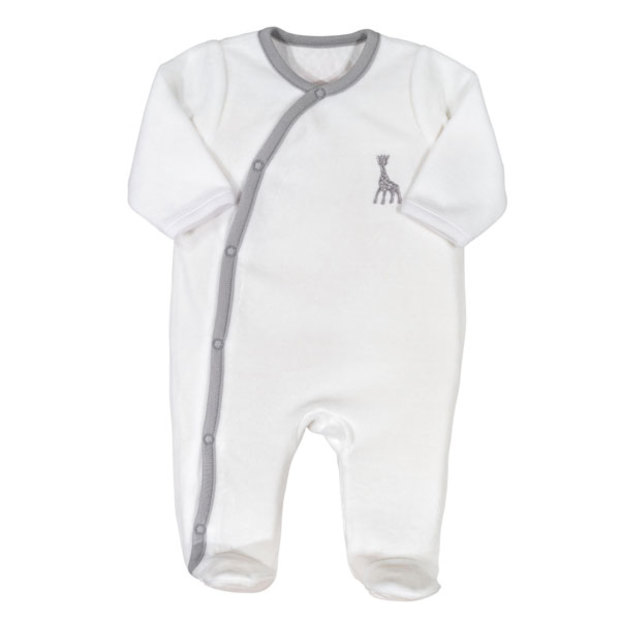 Pyjama croisé Sophie La Girafe Blanc 3mois TROIS KILOS SEPT