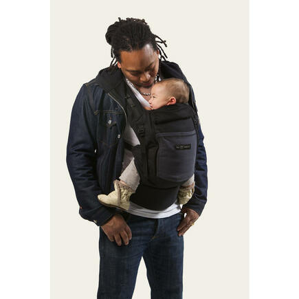 Porte bebe PHYSIOCARRIER coton noir poche anthracite LOVE RADIUS - 5