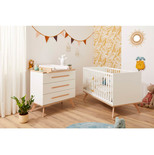 Chambre DUO Lit 70x140 + Commode FANON Blanc