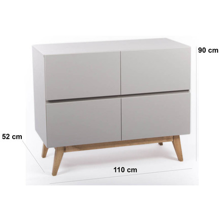 Commode 4 tiroirs TRENDY Griffin Grey QUAX - 6