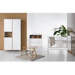 Chambre TRIO Lit 70x140 Commode Armoire LOFT Blanc