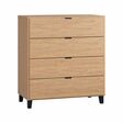 Chambre TRIO lit 70x140 commode armoire SIMPLE Bois VOX - 5