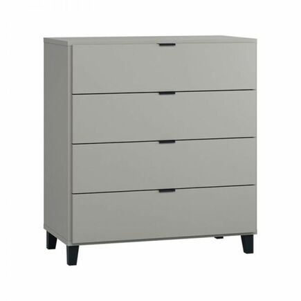 Chambre TRIO lit 70x140 commode armoire SIMPLE Gris VOX - 5