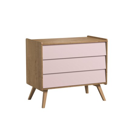 Chambre DUO VINTAGE lit 60x120 Bois commode Bois Rose VOX - 3