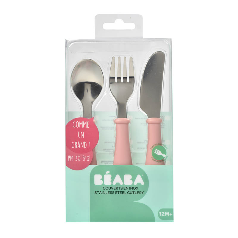 Set De 3 Couverts Inox Old Pink Vente En Ligne De Repas Bebe9 Set De 3 Couverts Inox Old Pink Vente En Ligne De Repas Bebe9