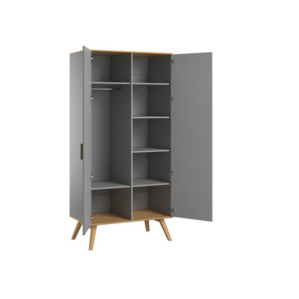 Chambre NAUTIS lit 60x120 commode armoire gris VOX - 5