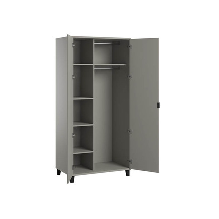 Chambre TRIO lit 70x140 commode armoire SIMPLE Gris VOX - 2