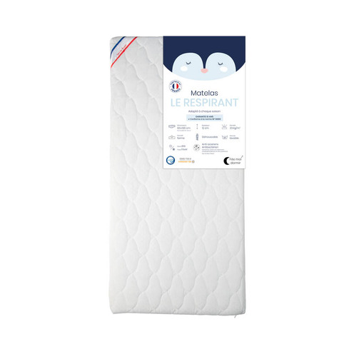 Matelas pour lit 60x120 LE RESPIRANT FEE MOI DORMIR, Vente en ligne de  Matelas bébé