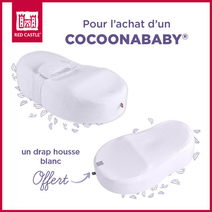 RED CASTLE Couffin Cocoonababy® drap Fleur de coton® blanc