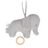 Doudou musical tricot gris 23 cm TEMBO