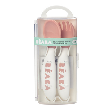 Set de 2 couverts ergo 2ème âge nude BEABA, Vente en ligne de Accessoires  repas bébé