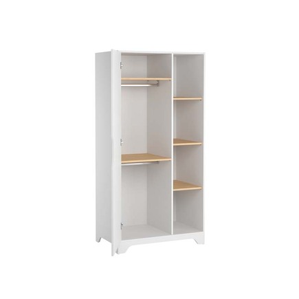 Chambre TRIO Lit 70x140 Commode Armoire LEAF Blanc/Bois VOX - 8