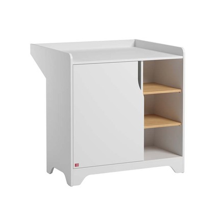 Chambre DUO Lit 60x120 Commode LEAF Blanc/Bois VOX - 3