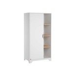 Armoire 1 porte LEAF Blanc/Bois