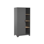 Armoire 1 porte LEAF Graphite/Bois