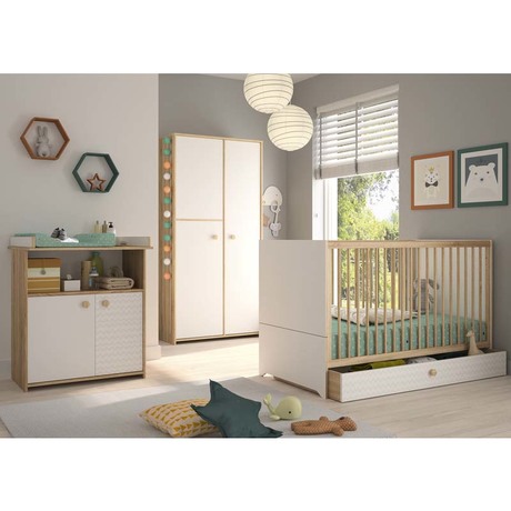 Chambre INTIMI Lit 70x140+Commode+Armoire BEBE9 CREATION