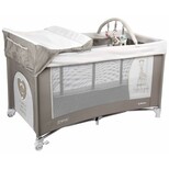 Foundations Boutique Lit bébé pliable en bois Marron cerise, Lit de voyage  portable pour bébé avec matelas & roulettes, Lit d'appoint / lit