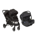 Poussette DUO EVALITE double Coal + IGEMM 2 Pavement