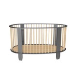 Lit Cocon  60x120 cm Gris Anthracite Bois