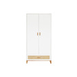 Armoire 2 portes Façade cannage rotin NAMI Neige THEO