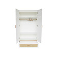 Armoire 2 portes Façade cannage rotin NAMI Neige THEO - 2